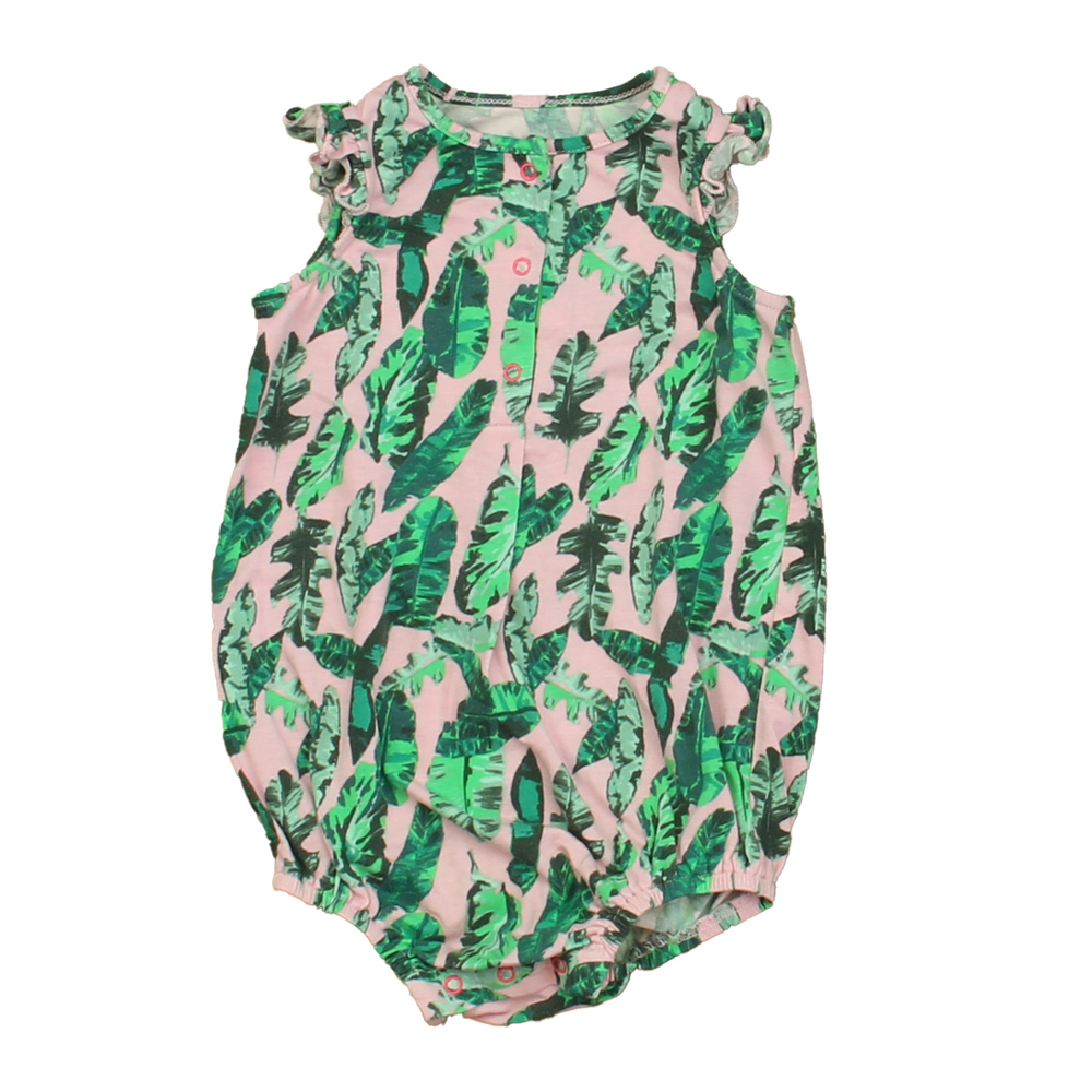 Egg Girls Green | Pink Romper size: 9 Months